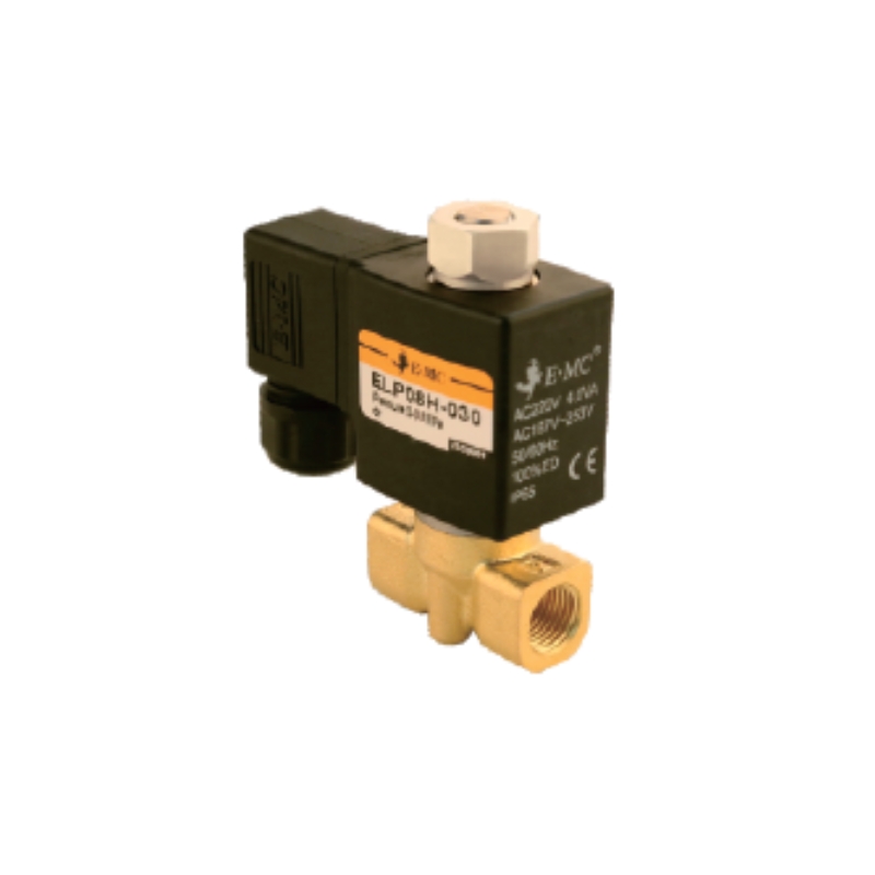 Válvula Solenoide 2/2, Accionamiento directo, NC, Sellos NBR, 220 VAC, puertos 1/2"