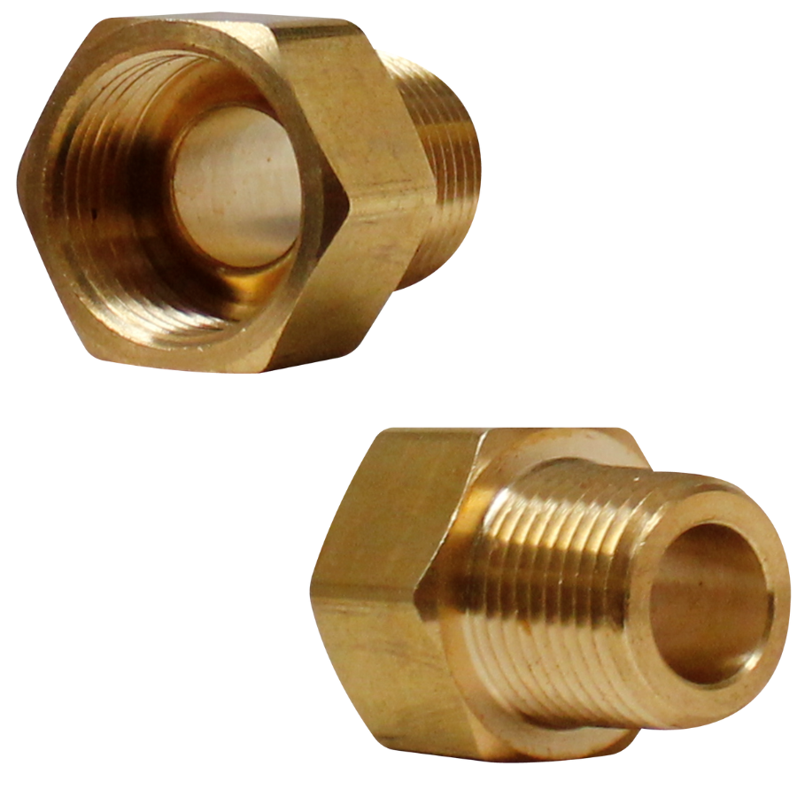 CONECTOR ABOCINADO INVERTIDO- MACHO  1/8-1/8