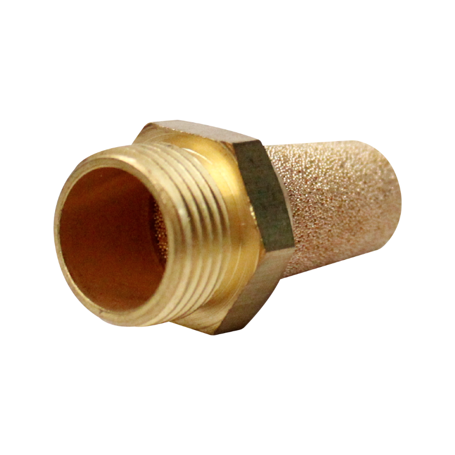 Silenciador Sinterizado Rosca BSP 1/4"  Material Laton / Bronce