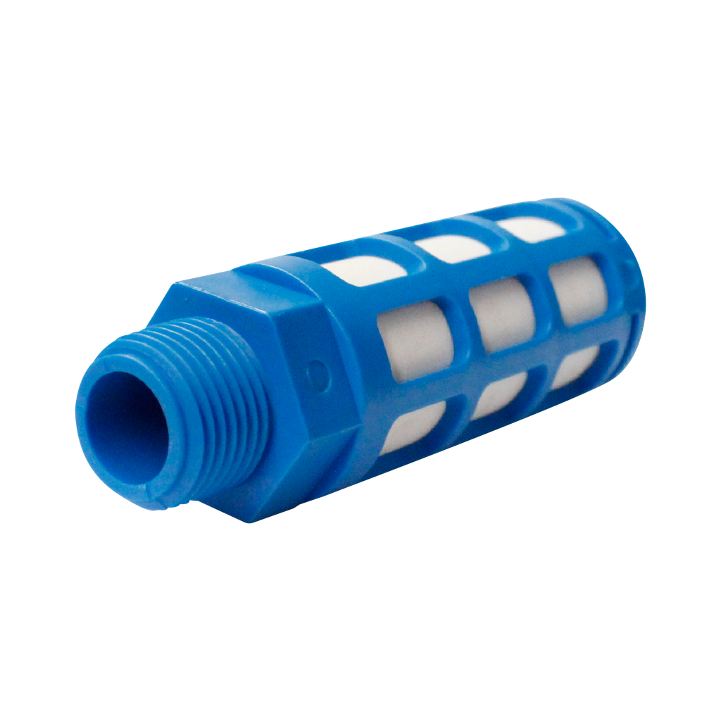 Silenciador de Plastico,  Rosca NPT Tamaño 1/2"