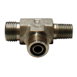 [FS-2605-06-04-06] Tee Macho cara plana x Macho NPT lateral x Macho cara plana