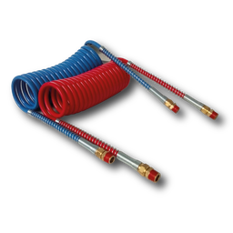 [ABCOIL-15] MANGUERA RETRACTIL PREMIUM ROJO Y AZUL 15 FEET