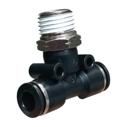 [PB 5-32 1-4] Conector Rapido Tee Macho Al Centro De 5/32 A 1/4